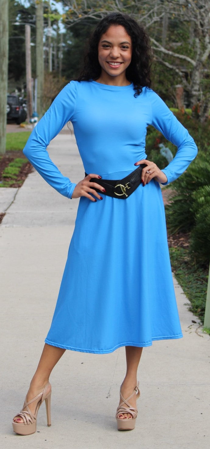 Midi dress Blue Infinitum