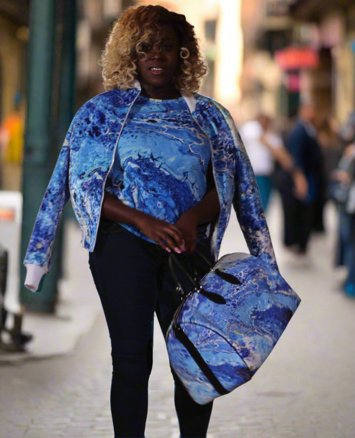 Women bomber Jacket BlueX