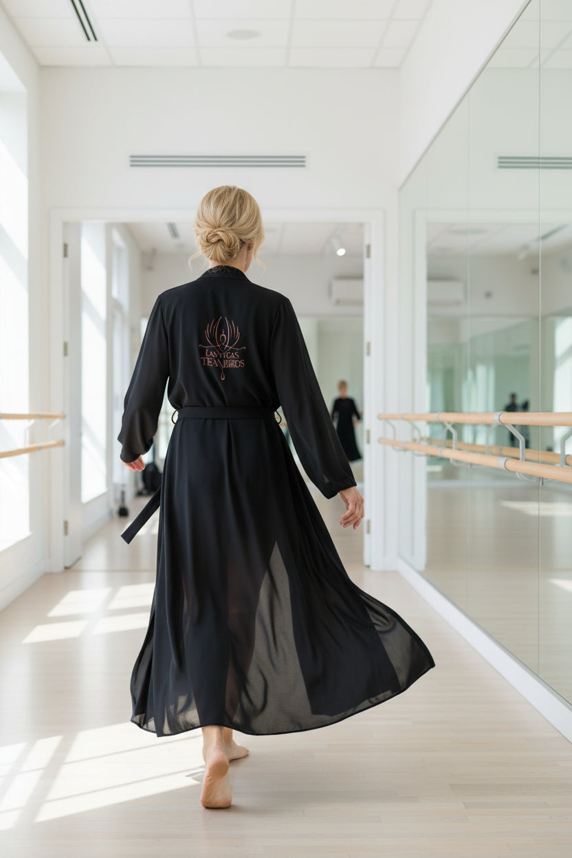 Lace-up Chiffon Robe