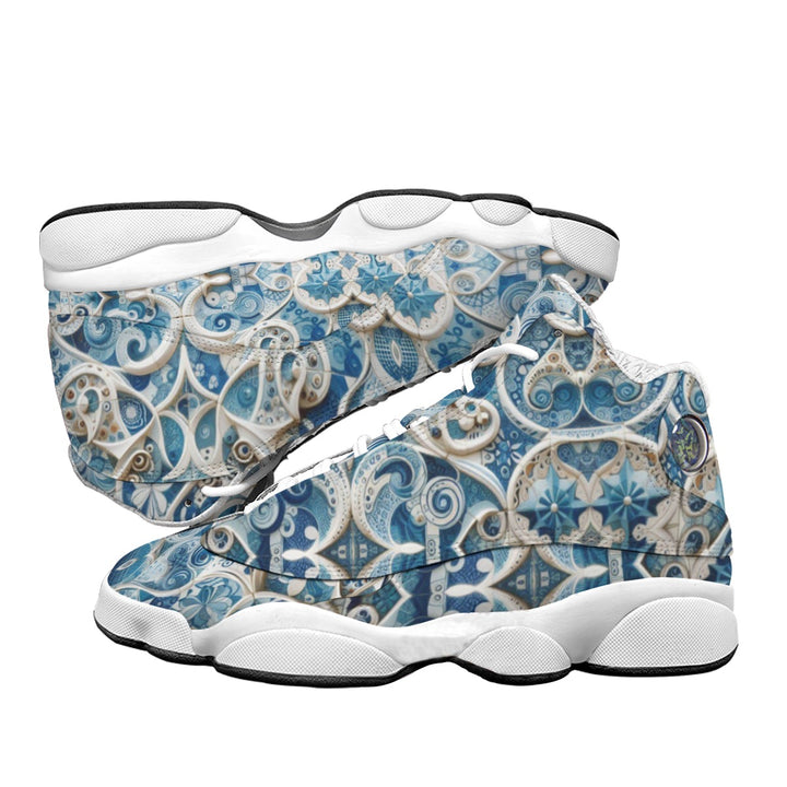 Men's Curved Basketball Shoes With Thick Soles