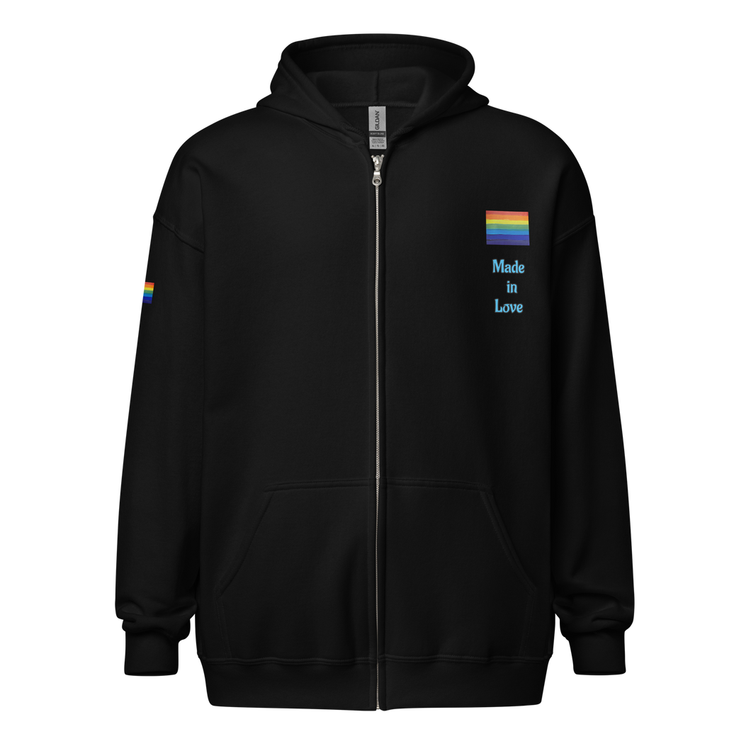 Unisex heavy blend zip hoodie Made in Love