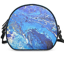 Load image into Gallery viewer, Round Crossbody bag BlueX
