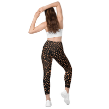 Load image into Gallery viewer, Crossover leggings with pockets Midnight Pink
