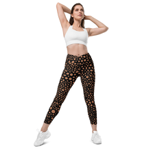 Load image into Gallery viewer, Crossover leggings with pockets Midnight Pink
