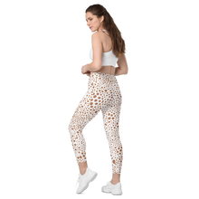 Load image into Gallery viewer, Crossover leggings with pockets Snow Pink
