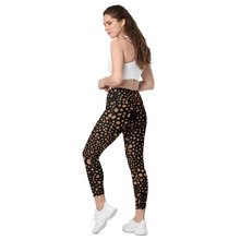 Load image into Gallery viewer, Crossover leggings with pockets Midnight Pink
