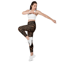 Load image into Gallery viewer, Crossover leggings with pockets Midnight Pink
