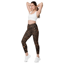 Load image into Gallery viewer, Crossover leggings with pockets Midnight Pink

