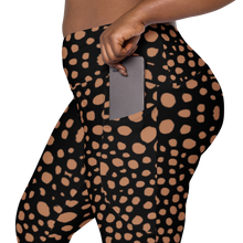 Load image into Gallery viewer, Crossover leggings with pockets Midnight Pink
