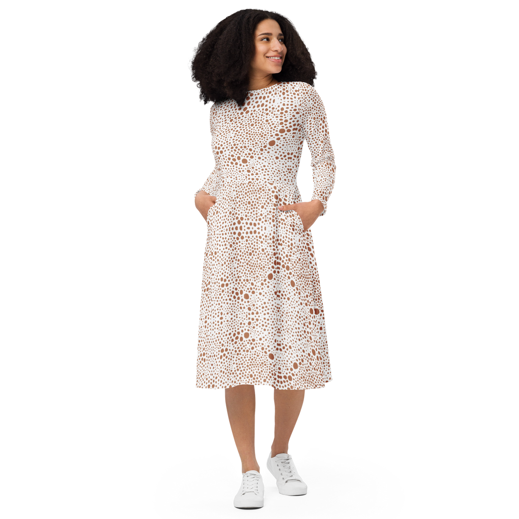 Snow Pink midi dress
