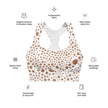 Load image into Gallery viewer, Longline Sports bra Snow Pink
