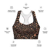 Load image into Gallery viewer, Longline Sports bra Midnight Pink
