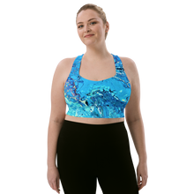 Load image into Gallery viewer, Longline Sports bra BlueX
