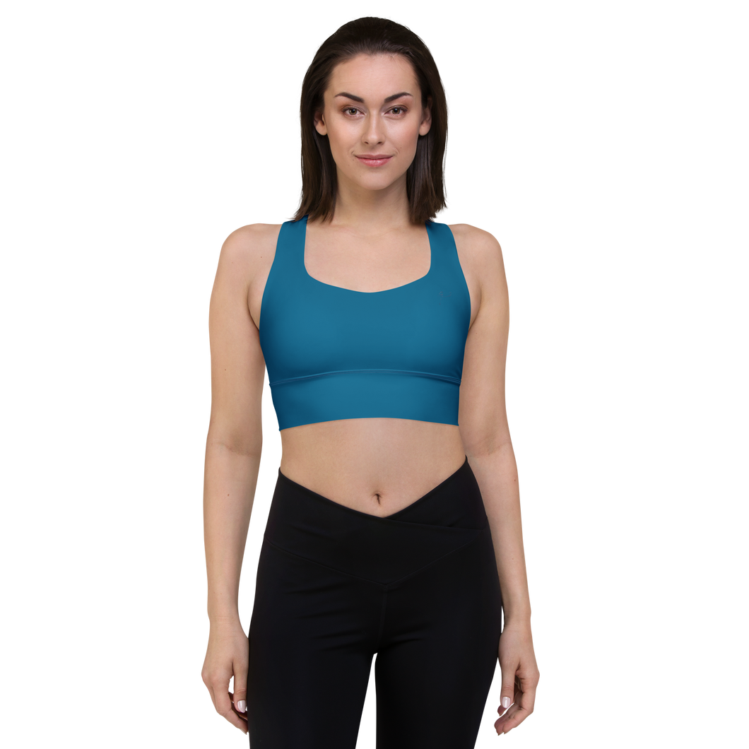 Longline Sports bra Cerulean