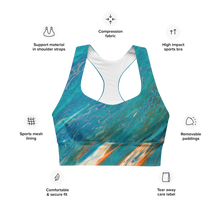 Load image into Gallery viewer, Longline Sports bra Dolphin
