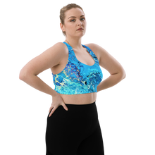 Load image into Gallery viewer, Longline Sports bra BlueX
