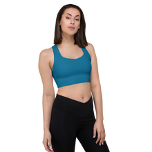 Load image into Gallery viewer, Longline Sports bra Cerulean
